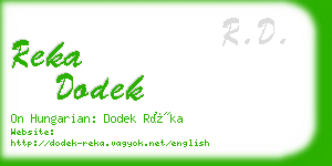 reka dodek business card